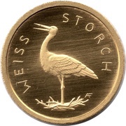 20 Euros White Stork, Germany, 2020 reverse image