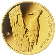 20 Euros Black Woodpecker, Germany, 2021 reverse image