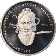 20 Euros Annette von Droste-Hülshoff, Germany, 2022 reverse image