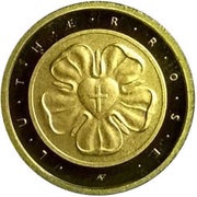 50 Euros Lutherrose, Germany, 2017 reverse image