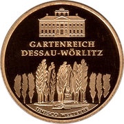 100 Euros Gartenreich Dessau-Wörlitz, Germany, 2013 reverse image