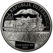 20 Euros Kaiserin Elisabeth Westbahn obverse image
