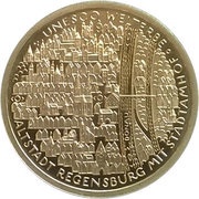 100 Euros Regensburg mit Stadtamhof, Germany, 2016 reverse image