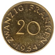 20 Franken Trial Strike reverse image