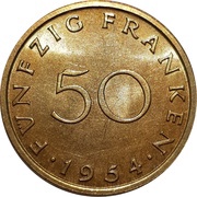 50 Franken reverse image