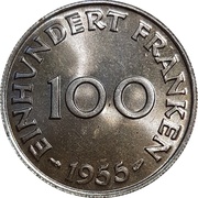 100 Franken reverse image