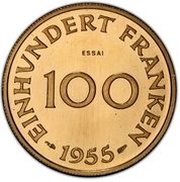 100 Franken Essai reverse image