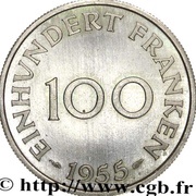 100 Franken Trial Strike medium lines reverse image