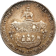 ¼ Ackey - George III reverse image