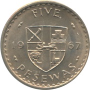 5 Pesewas reverse image