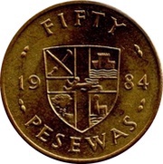 50 Pesewas, Ghana, 1984 reverse image