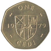 1 Cedi 7-sided, FAO reverse image