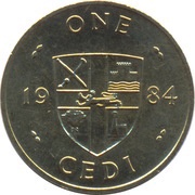 1 Cedi round reverse image