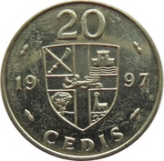 20 Cedis, Ghana, 1991-1999 reverse image
