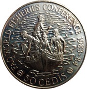 50 Cedis World Fisheries Conference reverse image