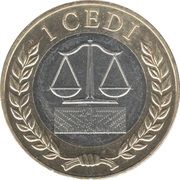 1 Cedi reverse image