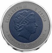 2 Cedis Moon Mission obverse image