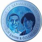 2 Cedis Ugur Sahin and Özlem Türeci, Ghana, 2022 reverse image