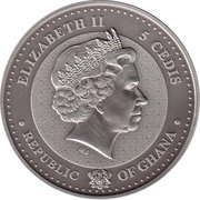 5 Cedis - Elizabeth II Bullion Coinage - Lion obverse image