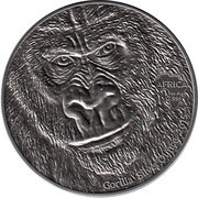 5 Cedis - Elizabeth II Bullion Coinage - Gorilla, Ghana, 2015 reverse image