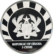 5 Cedis Tattoo-Art - Year of the Monkey obverse image