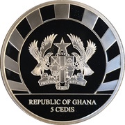 5 Cedis Tattoo-Art - Year of the Rooster obverse image