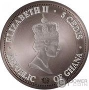 5 Cedis - Elizabeth II Moon obverse image