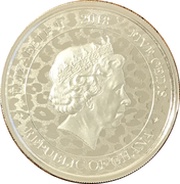 5 Cedis - Elizabeth II African Leopard obverse image