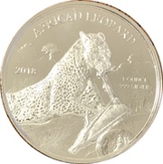 5 Cedis - Elizabeth II African Leopard, Ghana, 2018 reverse image