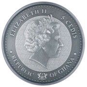 5 Cedis - Elizabeth II Bullion Coinage - Oryx obverse image