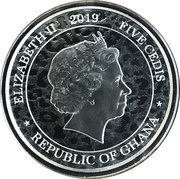 5 Cedis - Elizabeth II African Leopard obverse image