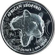 5 Cedis - Elizabeth II African Leopard, Ghana, 2019 reverse image