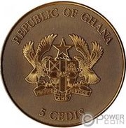 5 Cedis Phoenix Opal obverse image