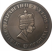 5 Cedis - Elizabeth II Leonardo Da Vinci obverse image