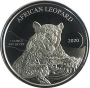 5 Cedis - Elizabeth II African Leopard, Ghana, 2020 reverse image