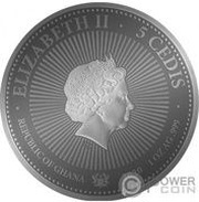 5 Cedis - Elizabeth II Diamond Frog obverse image