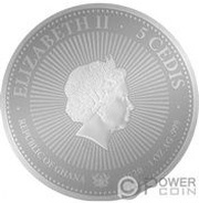 5 Cedis - Elizabeth II Diamond Raccoon obverse image