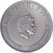 5 Cedis - Elizabeth II Sikhote-Alin Meteorite obverse image