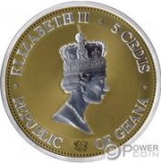 5 Cedis - Elizabeth II Mars obverse image