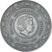 5 Cedis Ix Chel obverse image