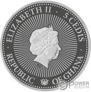 5 Cedis - Elizabeth II Earth obverse image