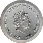 5 Cedis Space Cube obverse image