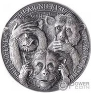5 Cedis - Elizabeth II Three Wise Monkeys, Ghana, 2022 reverse image