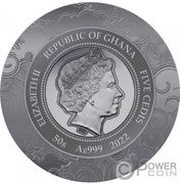 5 Cedis Year of the Tiger obverse image