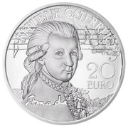 20 Euros Mozart: Genius obverse image