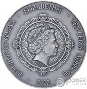 10 Cedis Tiger and Dragon obverse image