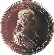 20 Euros Birth of Empress Maria Theresa - Courage and Determination obverse image