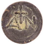 5 Para Countermarked A+N on Turkey KM-666.3, AH1255 obverse image