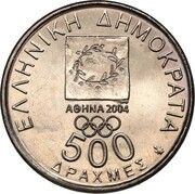 500 Drachmes Olympic Torch Runner obverse image