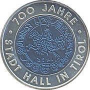 25 Euros Hall In Tirol reverse image